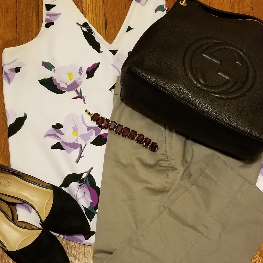 Grey dress capris